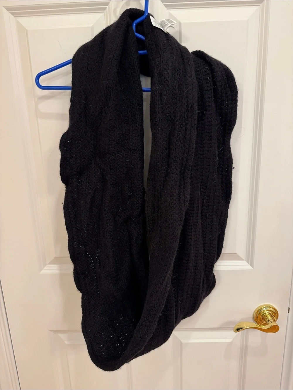 J. Crew Wool Cashmere Blend Black Infinity Scarf